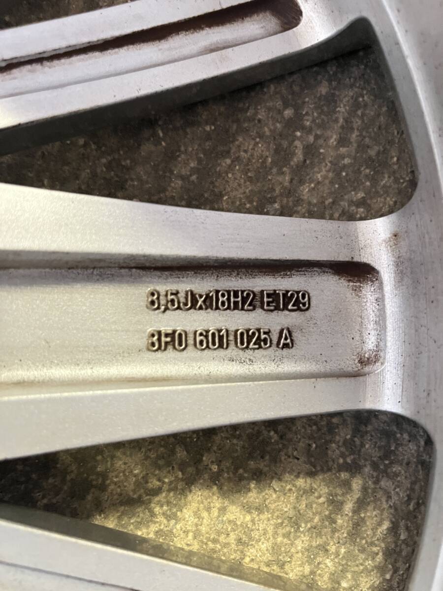 良品 アウディA5純正ホイル(共通多数有)18/8.5J5H,112 スノータイヤピレリアイスアシンメトリコ245/40R18 4本セット_画像6