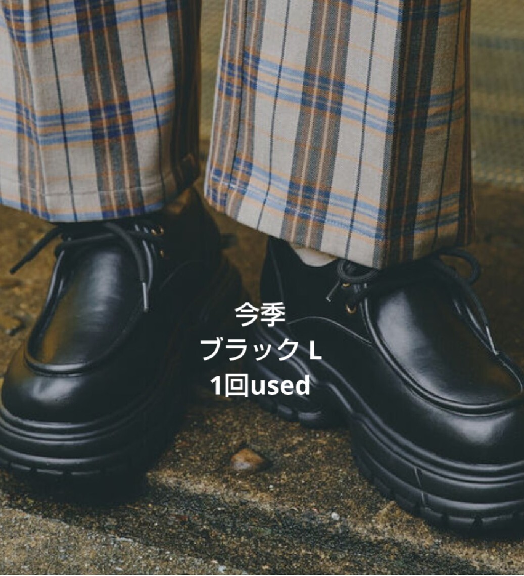 エヘカソポ チロリアンスニーカー新品 1回used ブラック L 今季_画像1