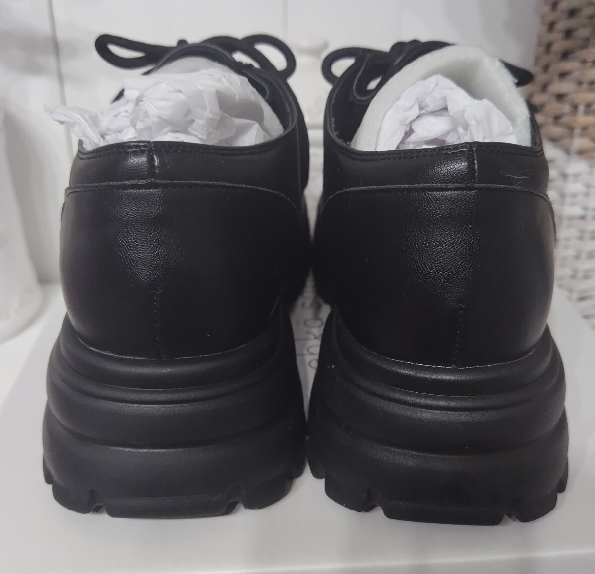 エヘカソポ チロリアンスニーカー新品 1回used ブラック L 今季_画像8