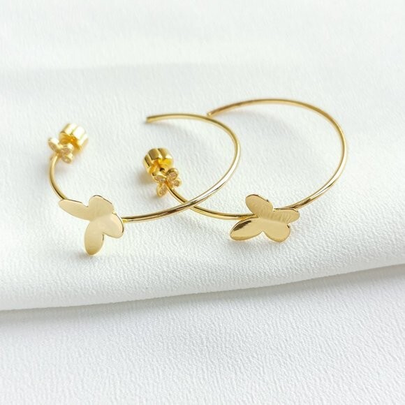 ケイトスペード 蝶々 バタフライ フープピアス_画像2