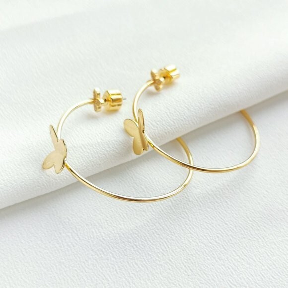 ケイトスペード 蝶々 バタフライ フープピアス_画像3