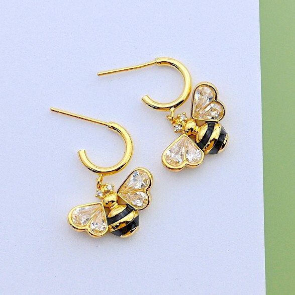 ケイトスペード ミツバチ ハギーピアス_画像4