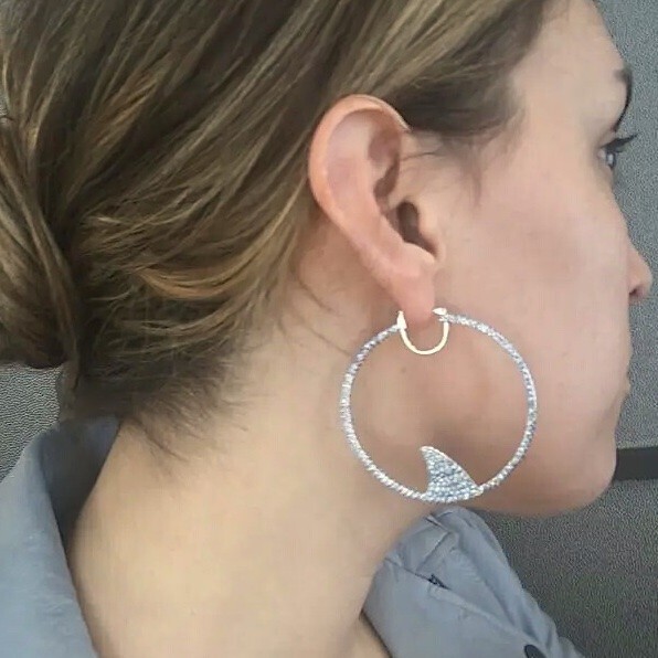 ケイトスペード 鮫 サメ フープピアス_画像9