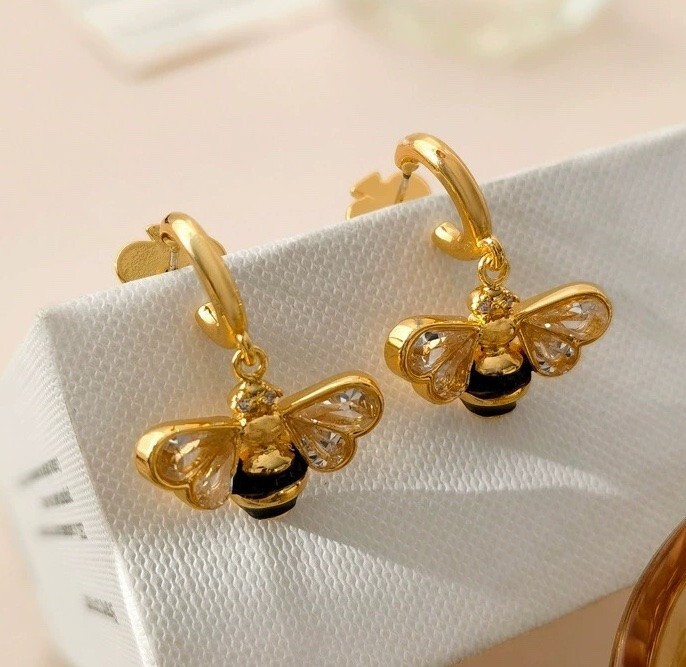 ケイトスペード ミツバチ ハギーピアス_画像3