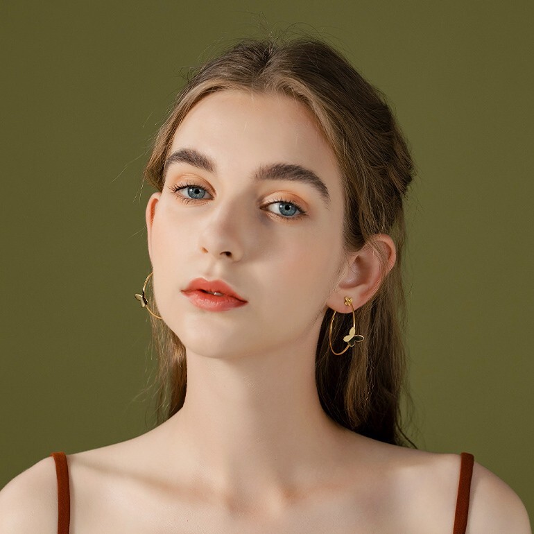 ケイトスペード 蝶々 バタフライ フープピアス_画像9