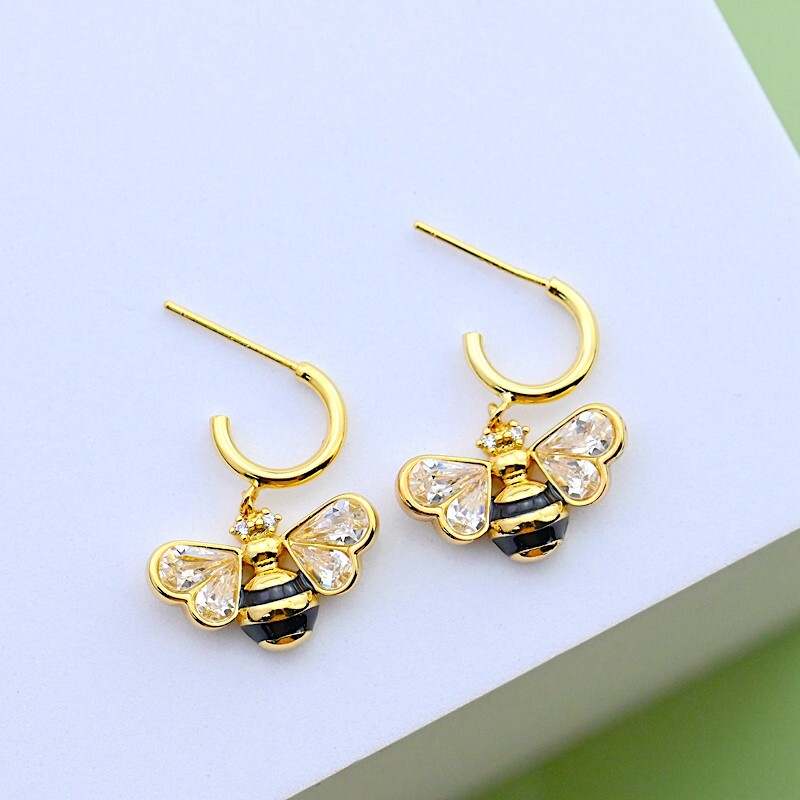 ケイトスペード ミツバチ ハギーピアス_画像5