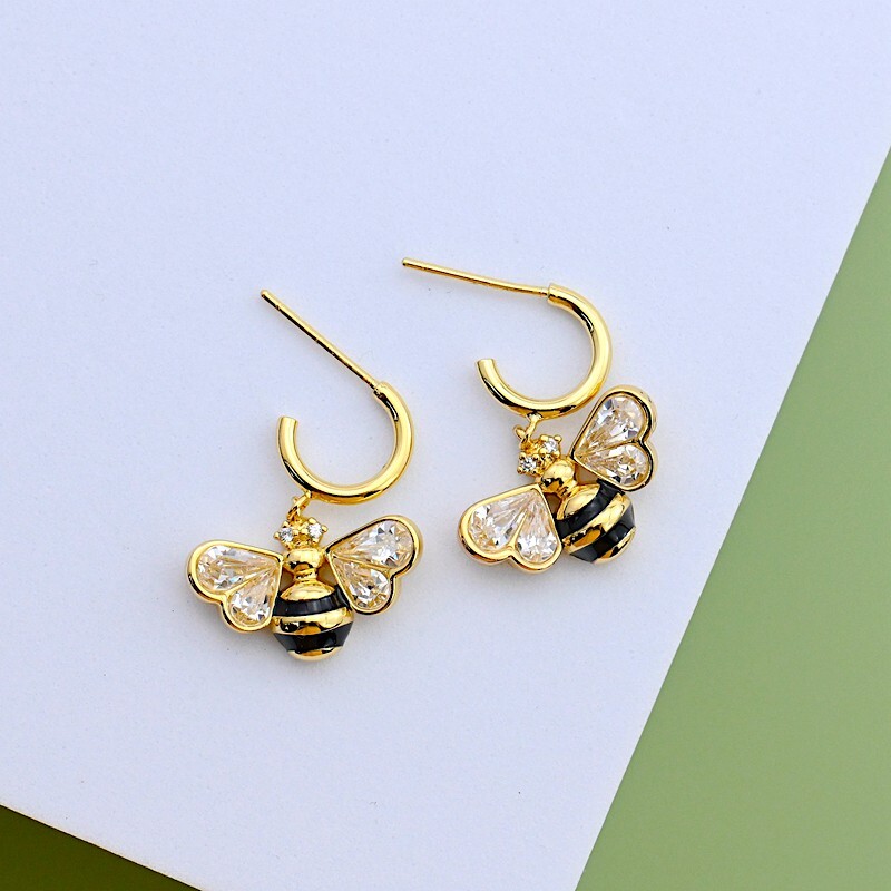 ケイトスペード ミツバチ ハギーピアス_画像6