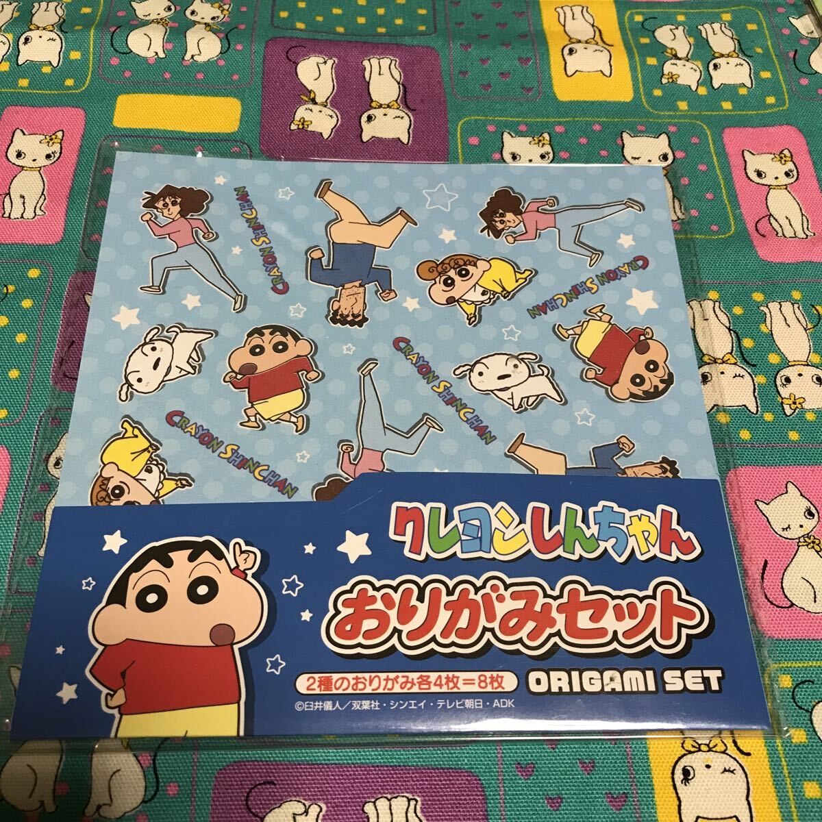 ☆*: クレヨンしんちゃん☆ おりがみ セット 千代紙 絵柄 2種 8枚入り 2個 ☆ 当時物 テレビアニメ 双葉社 可愛い :*☆_画像2