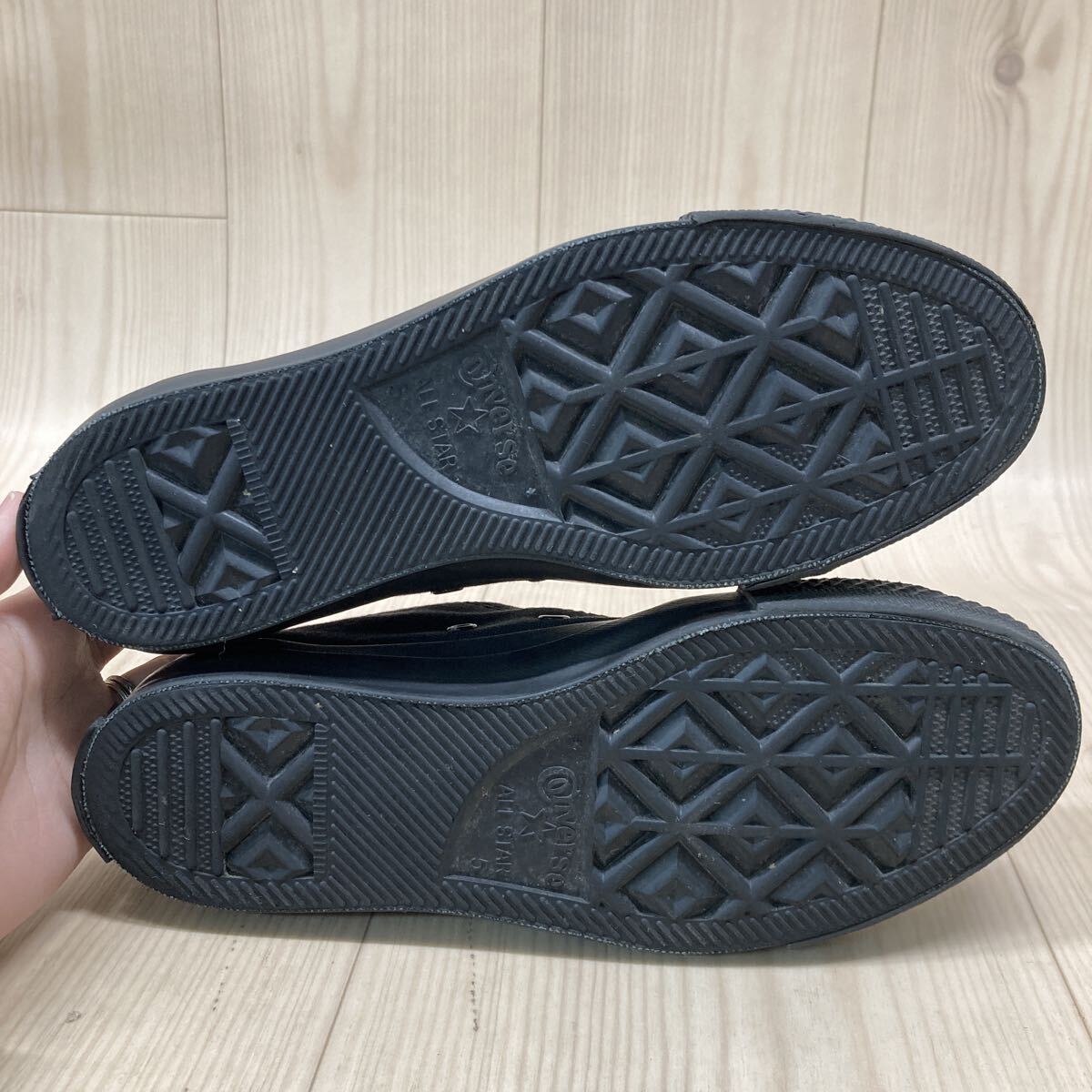 C770 FK-251001-017 CONVERSE コンバース ALL STAR オールスター ローカットスニーカー キャンバス カジュアルシューズ ブラック 黒 24cm _画像5