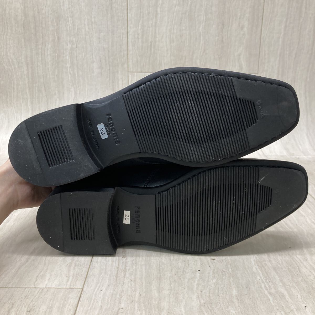M311 3P-251003-146 renoma PARIS レノマ ビジネスシューズ ドレスシューズ レザーシューズ めんず ブラック 25cm_画像5