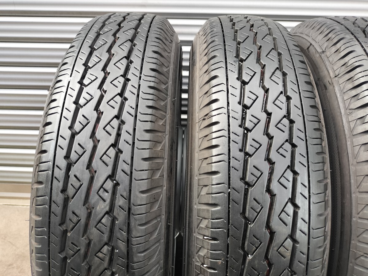 スチールホイール 14インチ 14×5J 4H PCD100 +42 2022年製 BS V600 155/80R14 88/86N LT★鉄 プロボックス サクシード 商業車等_画像6