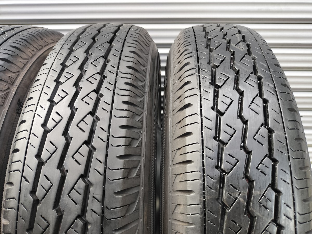 スチールホイール 14インチ 14×5J 4H PCD100 +42 2022年製 BS V600 155/80R14 88/86N LT★鉄 プロボックス サクシード 商業車等_画像8