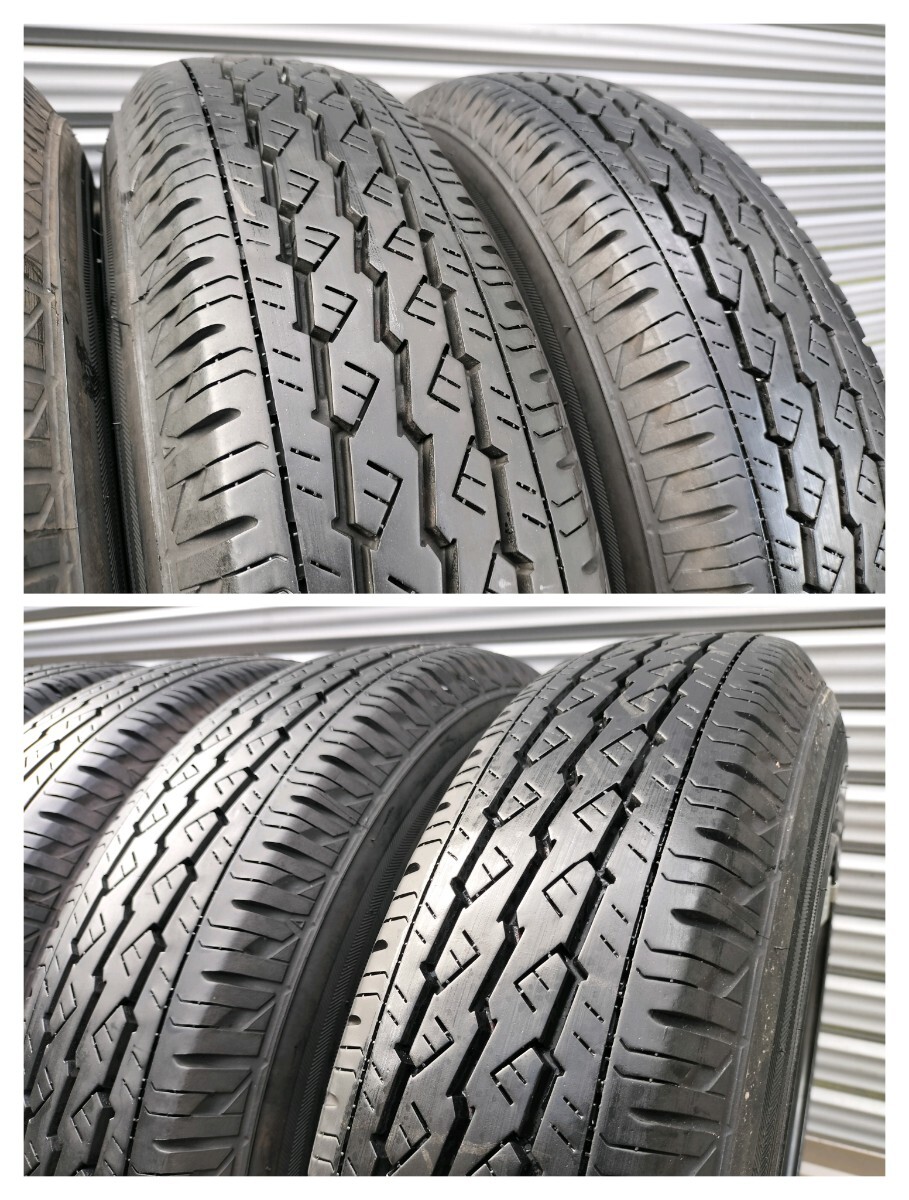 スチールホイール 14インチ 14×5J 4H PCD100 +42 2022年製 BS V600 155/80R14 88/86N LT★鉄 プロボックス サクシード 商業車等_画像7
