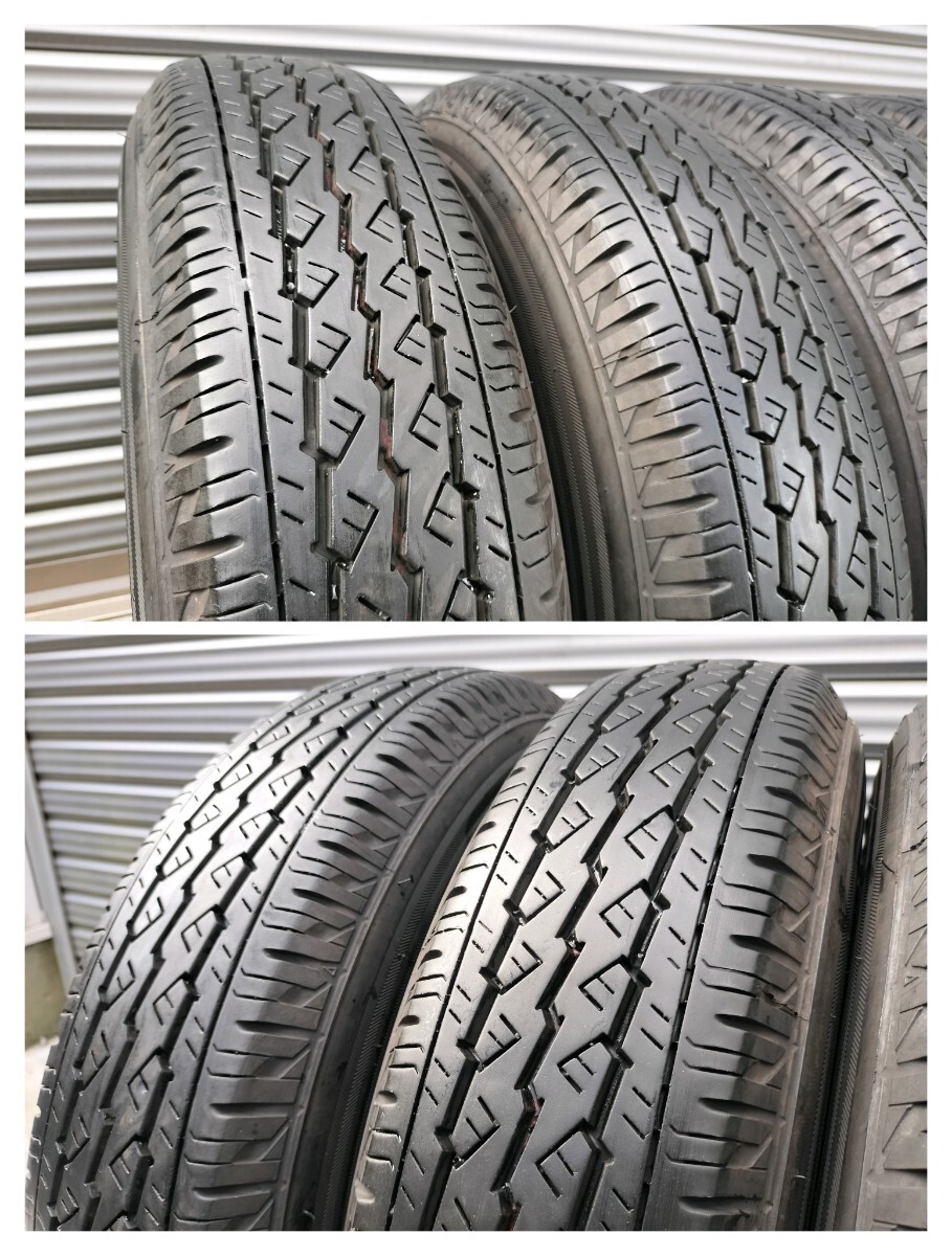 スチールホイール 14インチ 14×5J 4H PCD100 +42 2022年製 BS V600 155/80R14 88/86N LT★鉄 プロボックス サクシード 商業車等_画像9