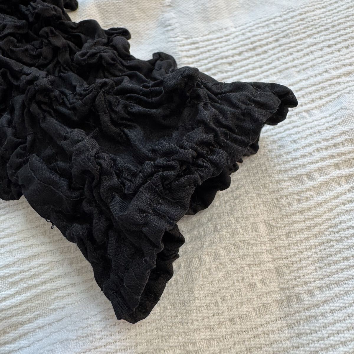 sensounico センソユニコ tb ◆タートルネック プリーツ シワ加工 縮緬 カットソー ブラウス 黒 サイズ38 y26103103_画像7