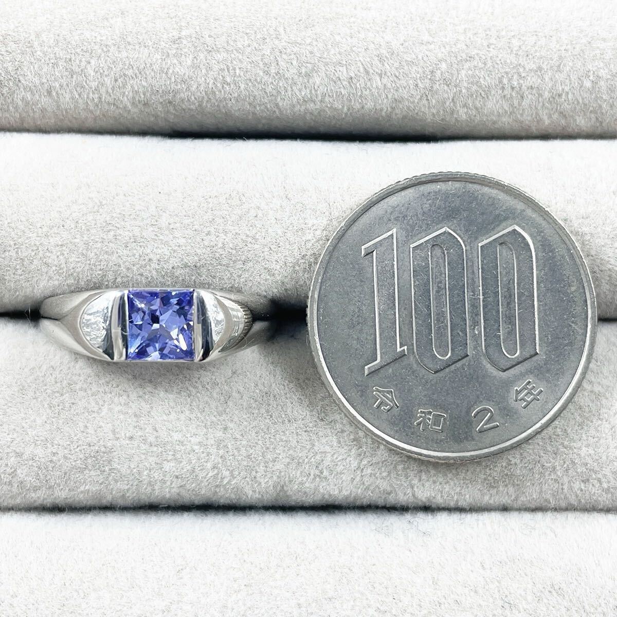 Pt900 天然タンザナイト 0.73ct リング_画像8