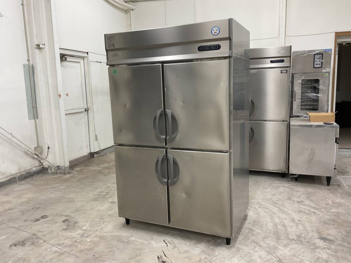  б/у товар Fukushima канава Ray вертикальный 4 листов дверь морозилка ARD-124FM W:1200 D:800 H:1950 профессиональное кухонное оборудование холодный оборудование вертикальный type морозилка 1083L еда и напитки магазин 82694