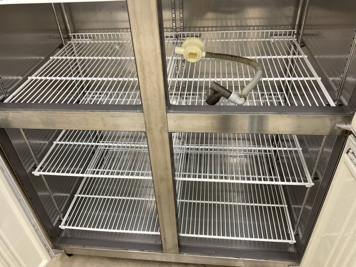  б/у товар Fukushima канава Ray вертикальный 4 листов дверь морозилка ARD-124FM W:1200 D:800 H:1950 профессиональное кухонное оборудование холодный оборудование вертикальный type морозилка 1083L еда и напитки магазин 82694