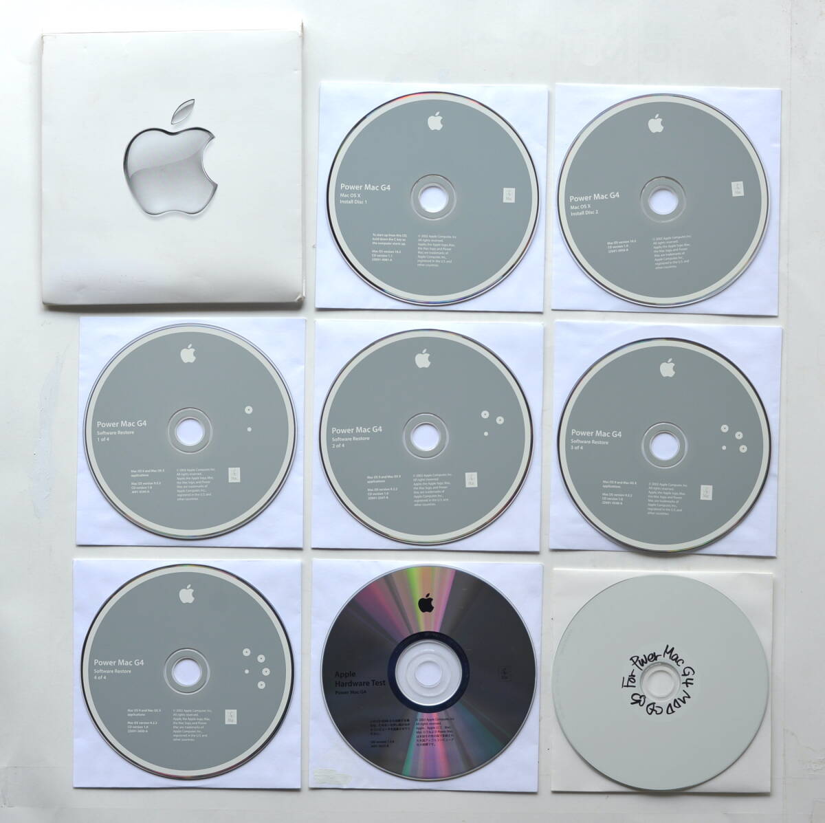 稀少！PowerMac G4 MDD OSX10.2.1/OS9.2.2単独起動モデル専用 レストア CD Full Set _画像1