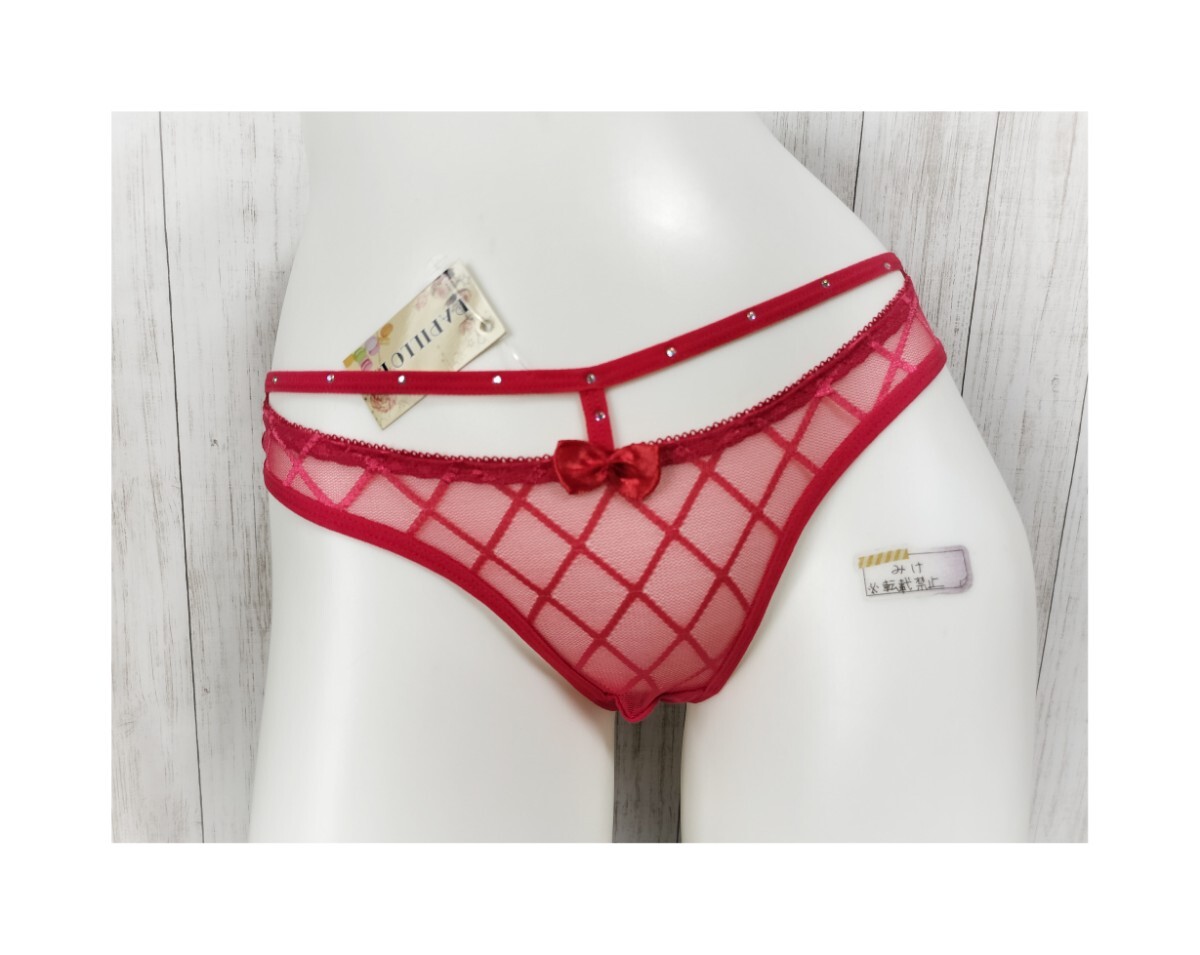 * новый товар * S T-back шорты красный красный сеть узор сетка прозрачный sexy Ran Jerry 