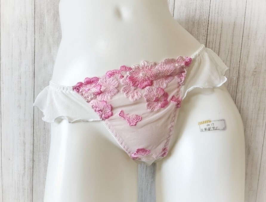 * новый товар * LL T-back шорты белый розовый цветочный принт сетка гонки прозрачный обычный обычный большой размер sexy Ran Jerry