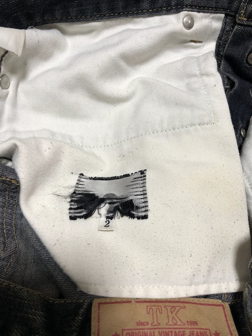 TK ORIGINAL VINTAGE JEANS デニムパンツ ジーンズ ジーパン TAKEO KIKUCHI タケオキクチ ブラックジーンズ_画像4