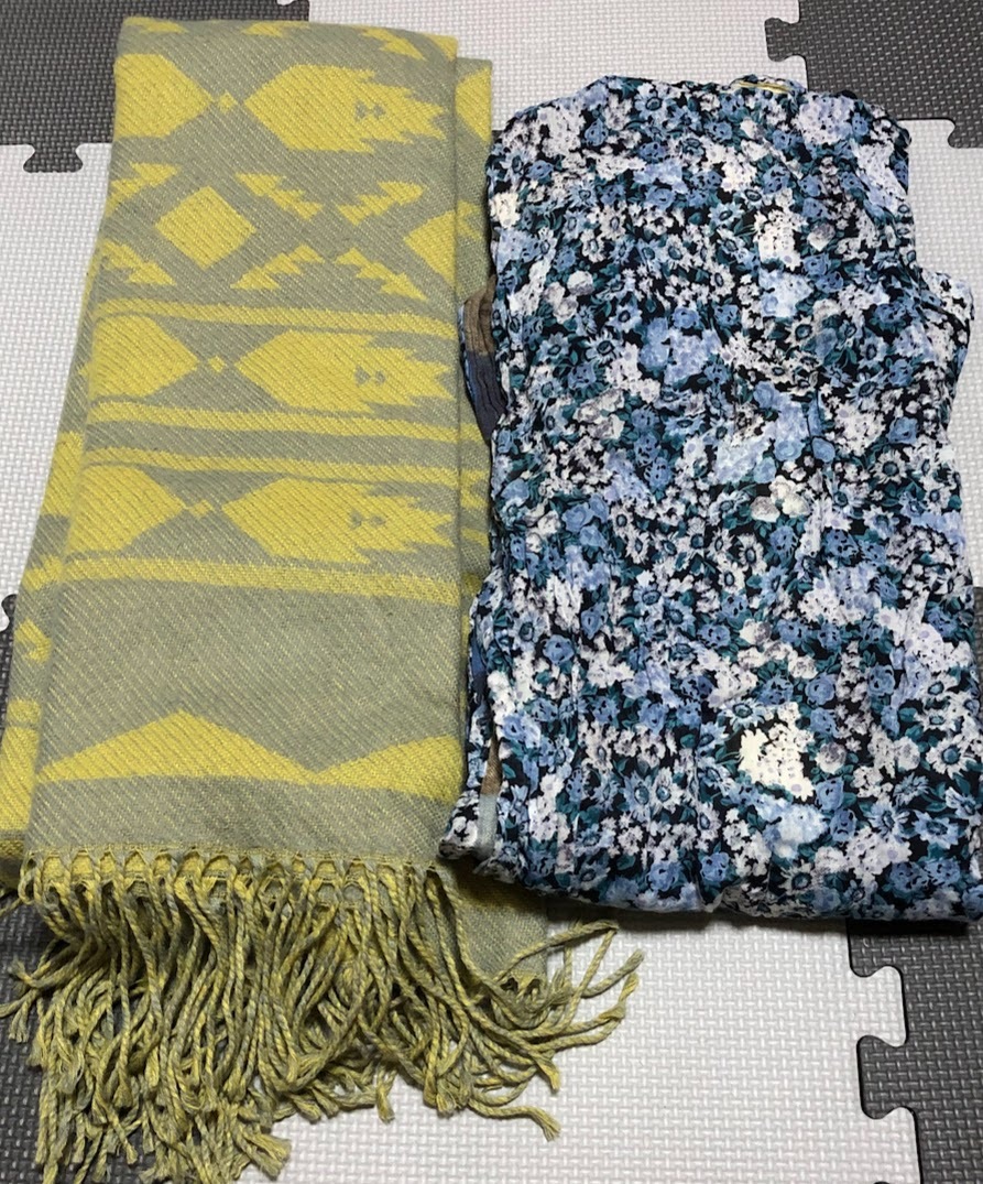 マフラー ストール 2点セット ★ Glen Prince グレンプリンス / AZUL by moussy アズールバイマウジー_画像1