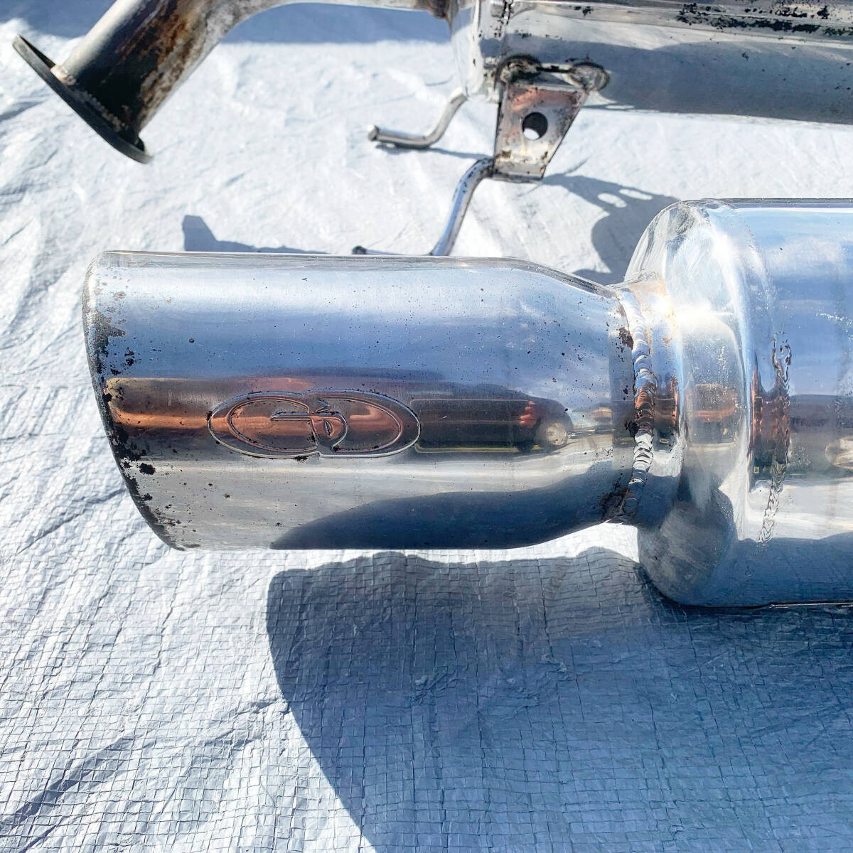 95プラド ガナドールマフラー ディーゼル 大迫力の極太マフラー ランドクルーザープラド プラド95_画像2