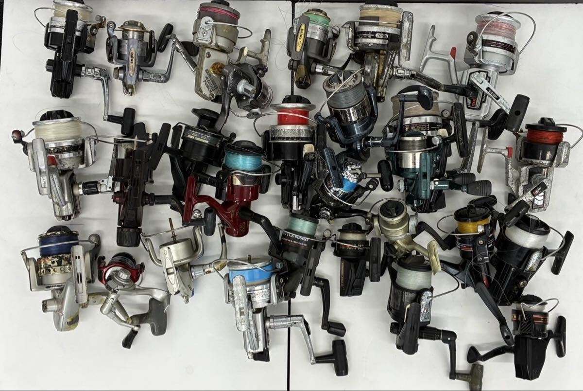 スピニングリール 約28個 まとめ売り ジャンク扱い Daiwa ダイワ RYOBI リョービ 他 1A_画像1