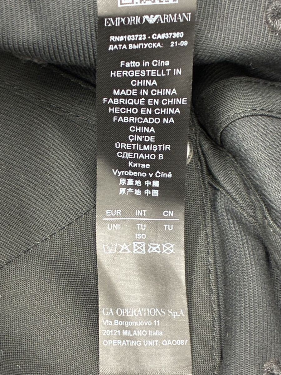EMPORIO ARMANI エンポリオ アルマーニ キャップ 帽子 ブラック 1A1361