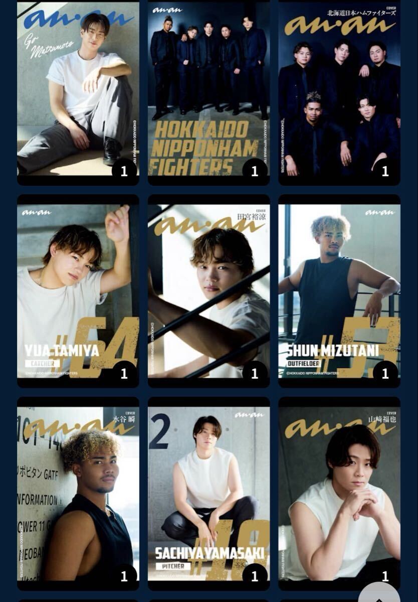 ファイターズトレカ　anan限定トレカ　全25種　パスワードのみ_画像3