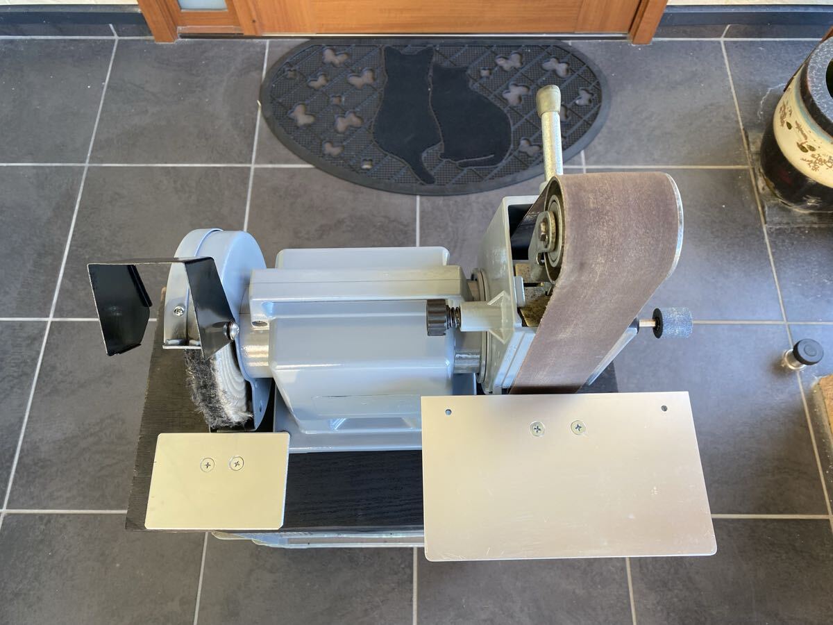 * ленточно-шлифовальный станок, ленточно-шлифовальный станок Hitachi BGM-50 custom готовый продукт нож изготовление .