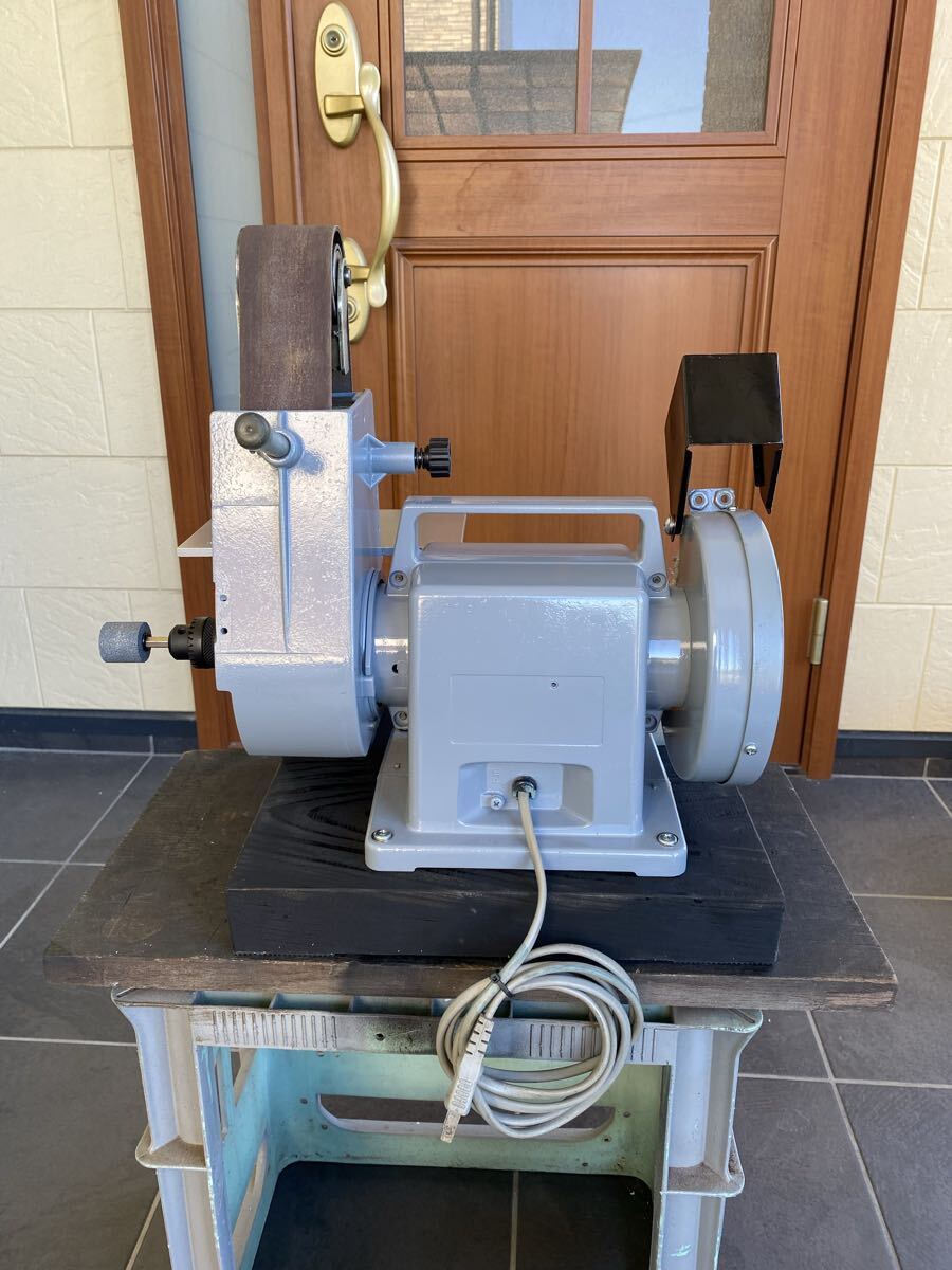 * ленточно-шлифовальный станок, ленточно-шлифовальный станок Hitachi BGM-50 custom готовый продукт нож изготовление .