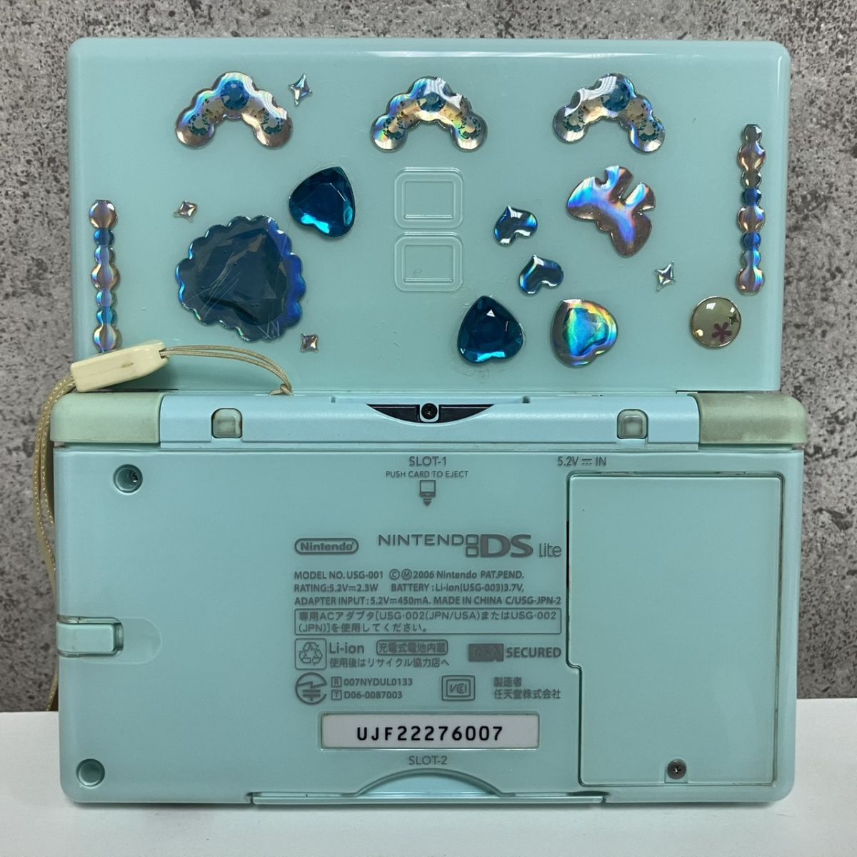 〇R026-P8-780 Nintendo ニンテンドー DS Lite 本体 USG-001 アイスブルー 説明書・箱付き 通電確認済み OA_画像4