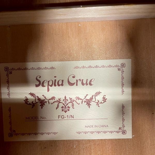 H615-O48-1722 Sepia Cure セピアクルー アコースティックギター FG-1/N 6弦 アコギ 弦楽器 楽器 バンド ギター 弾き語り 音楽 OA_画像10