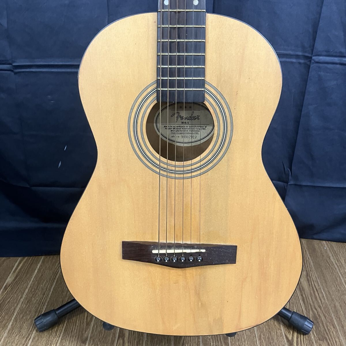 M【売り切り】Fender フェンダー アコースティックギター MA-1 6弦 弦楽器 アコギ 18フレット ショートスケール_画像3