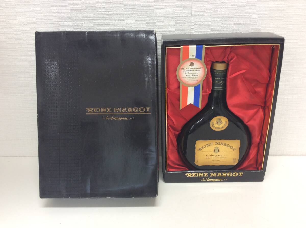 ■4229 未開栓 REINE MARGOT レーヌマルゴー RESEERVE リザーブ ARMAGNAC アルマニャック ブランデー 古酒 700ml 40％ 長期保管品_画像1