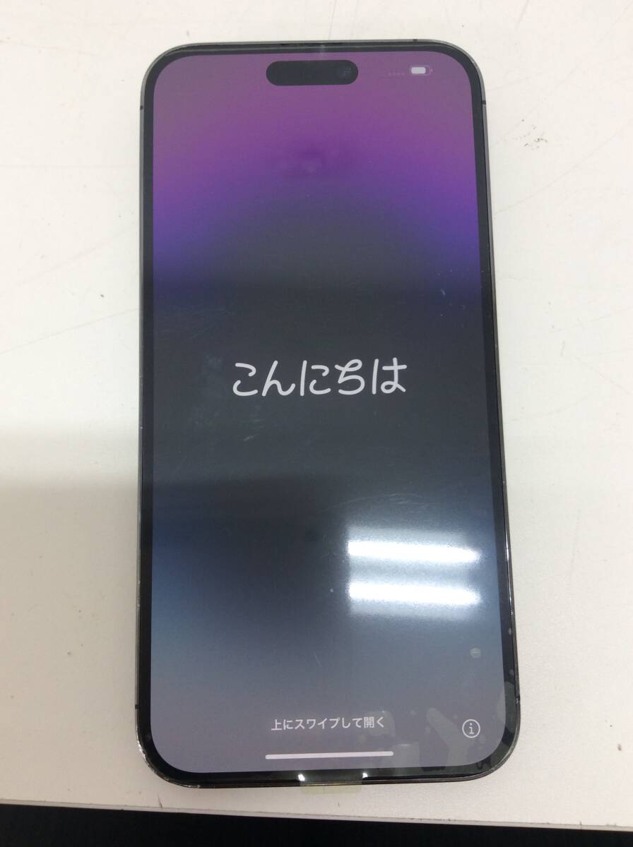 4778■apple iPhone14 Pro Max 256GB ディープパープル NQ9E3J/A SIMフリー バッテリ-91% 利用制限〇 _画像1