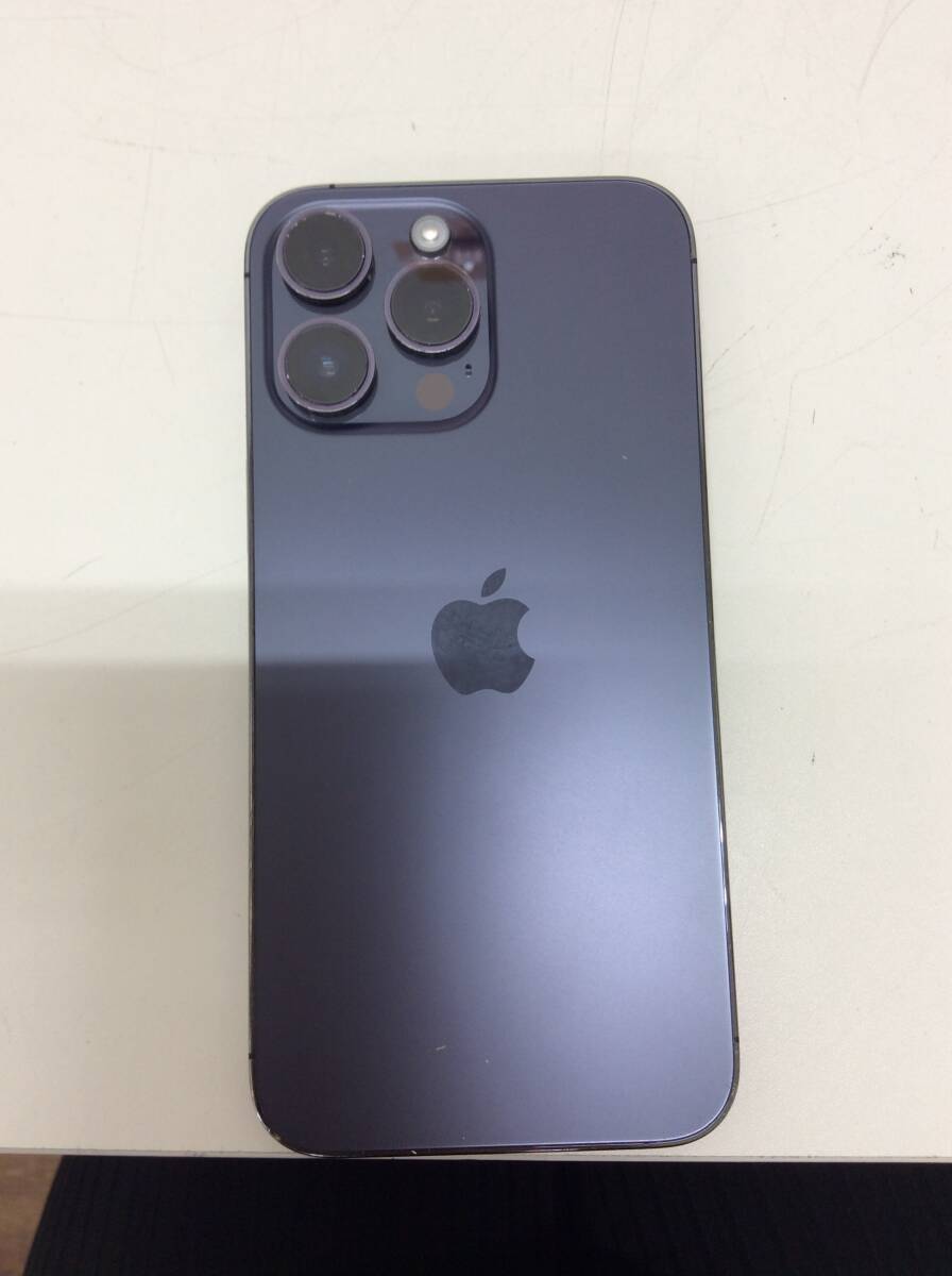 4778■apple iPhone14 Pro Max 256GB ディープパープル NQ9E3J/A SIMフリー バッテリ-91% 利用制限〇 _画像9