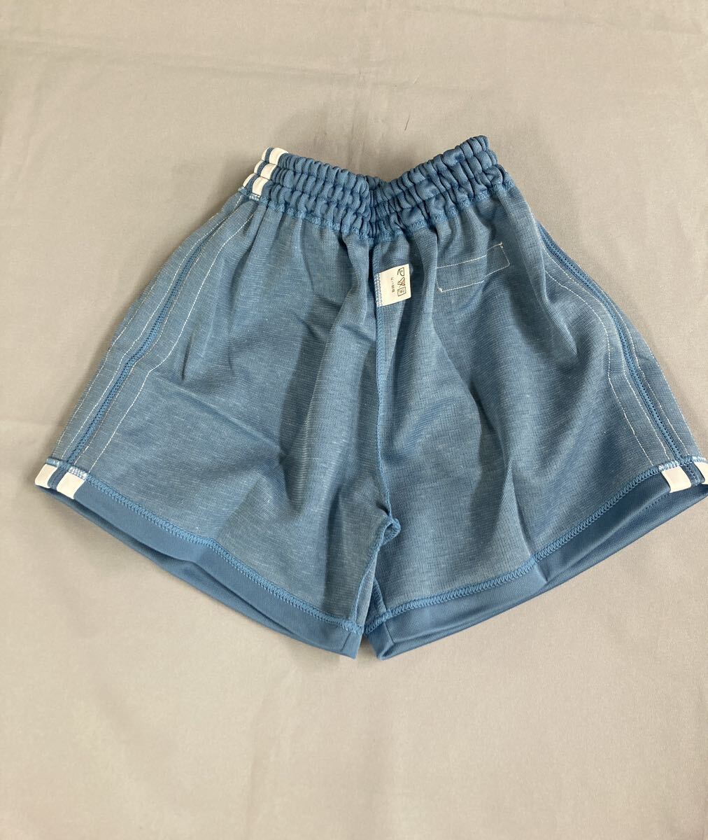 21-3 メーカー不明 体操服 短パン Mサイズ ブルー スポーツ ウェア 短パン ハーフ パンツ 体操着 コスプレ 昭和 レトロ 青の画像4
