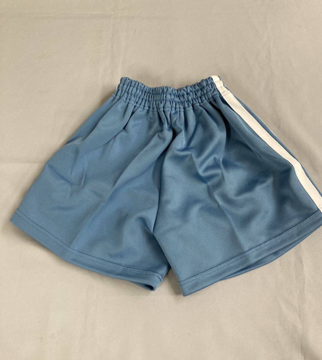 21-3 メーカー不明 体操服 短パン Mサイズ ブルー スポーツ ウェア 短パン ハーフ パンツ 体操着 コスプレ 昭和 レトロ 青の画像2