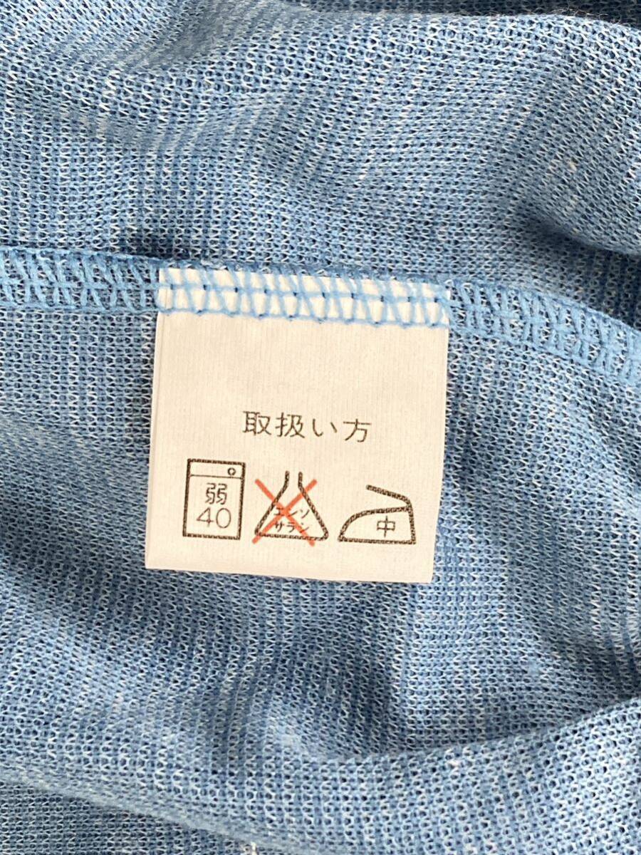 21-3 メーカー不明 体操服 短パン Mサイズ ブルー スポーツ ウェア 短パン ハーフ パンツ 体操着 コスプレ 昭和 レトロ 青の画像6