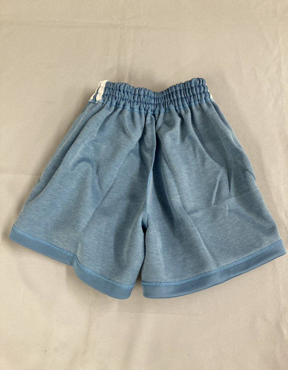 21-3 メーカー不明 体操服 短パン Mサイズ ブルー スポーツ ウェア 短パン ハーフ パンツ 体操着 コスプレ 昭和 レトロ 青の画像3