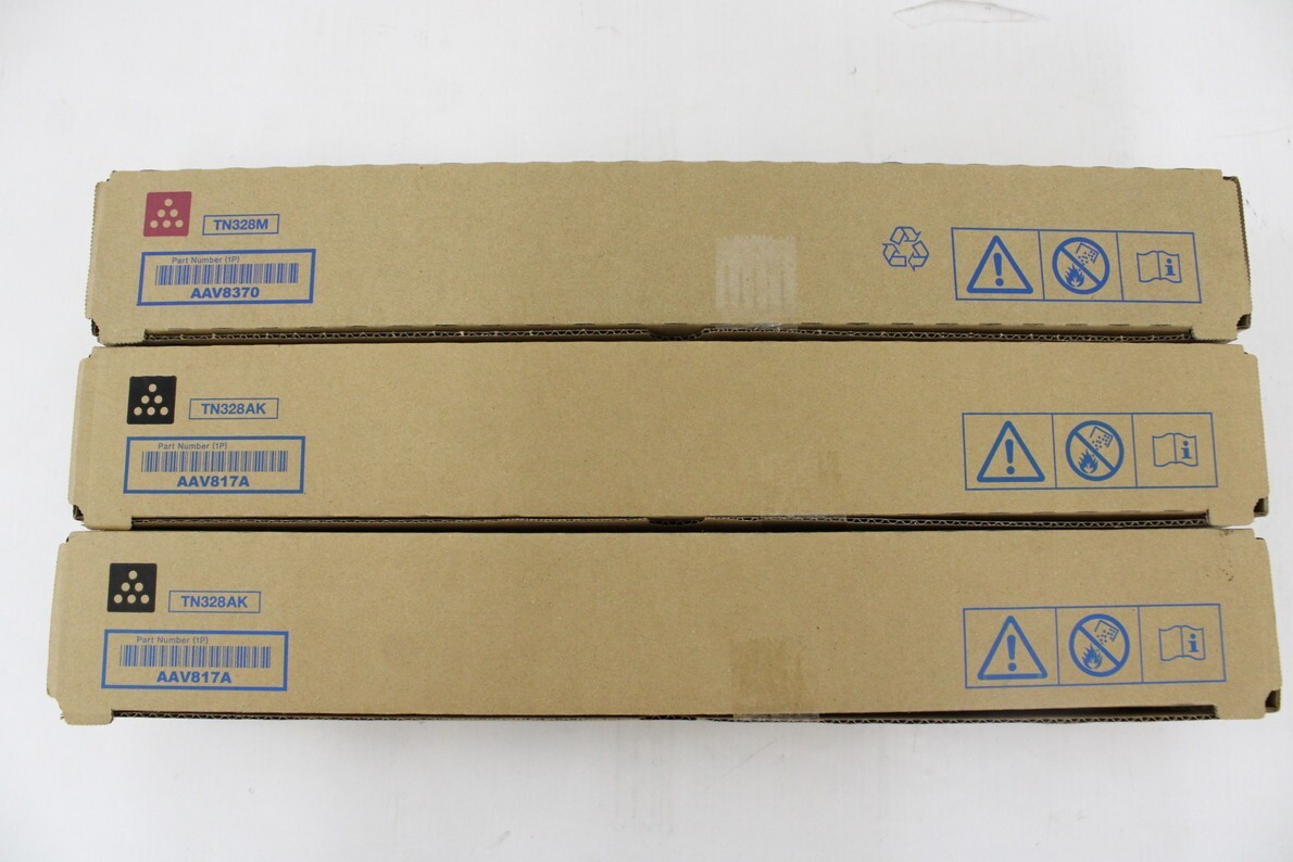 未使用 コニカミノルタ 純正 トナー TN328 2色3本（マゼンタ・ブラック） KONICA MINOLTA ITI15LQIV65W-D-S08-byebye_画像3