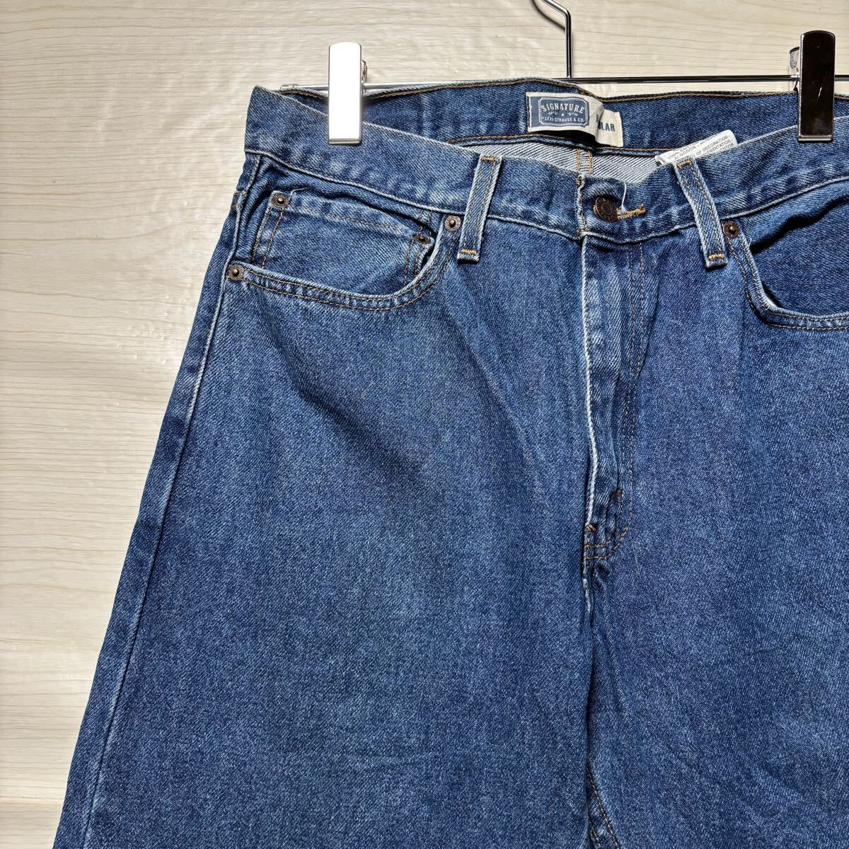 Levi's リーバイス デニムパンツ ストレートジーンズ レギュラー 33インチ インディゴブルー 青 コットン メンズ トップス （31）_画像1