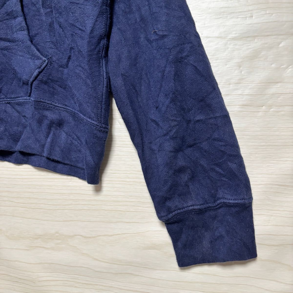 POLO RALPH LAUREN ラルフローレン ジップパーカー スウェット フーディー サイズL(レディースS相当) 紺色 コットン キッズ トップス（36）_画像5