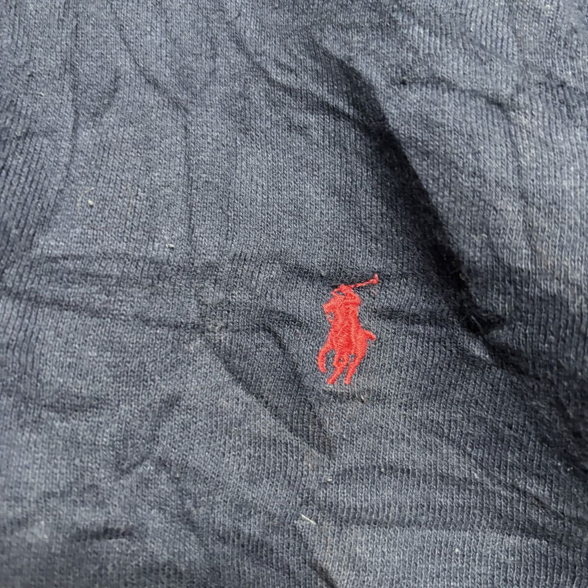 POLO RALPH LAUREN ラルフローレン ジップパーカー スウェット フーディー サイズL(レディースS相当) 紺色 コットン キッズ トップス（36）_画像6
