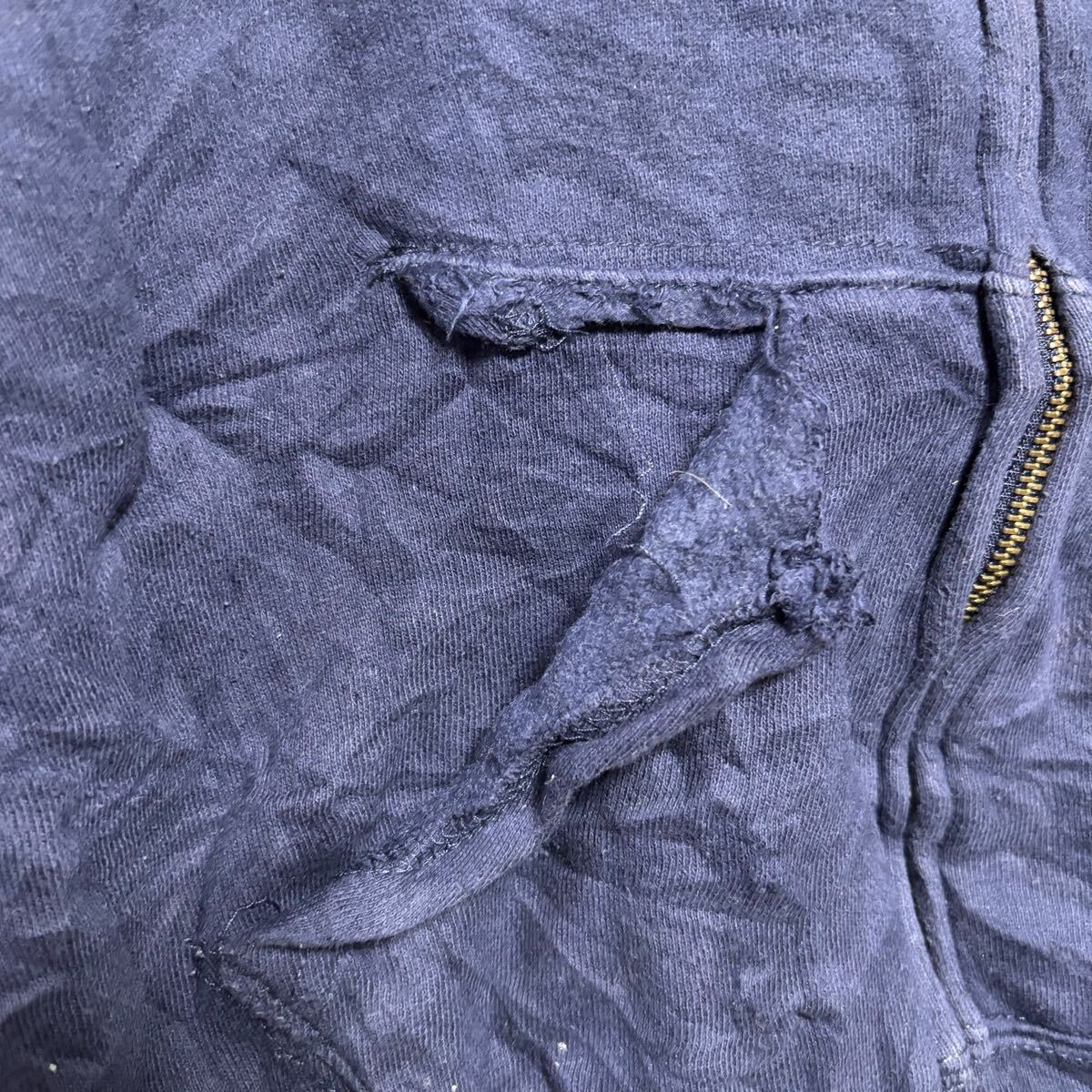 POLO RALPH LAUREN ラルフローレン ジップパーカー スウェット フーディー サイズL(レディースS相当) 紺色 コットン キッズ トップス（36）_画像9