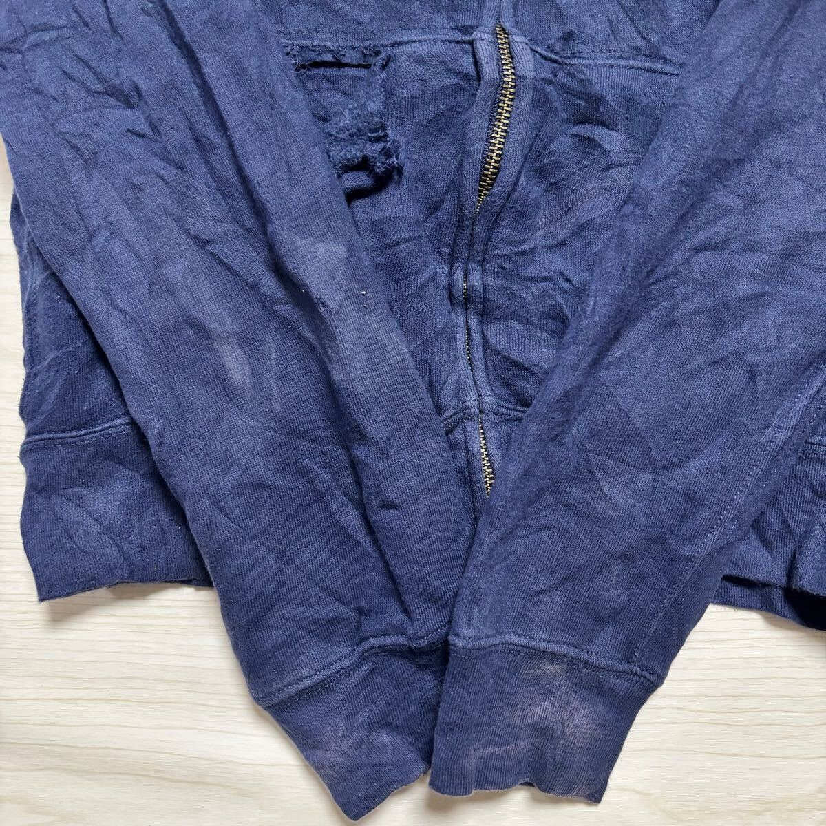 POLO RALPH LAUREN ラルフローレン ジップパーカー スウェット フーディー サイズL(レディースS相当) 紺色 コットン キッズ トップス（36）_画像10