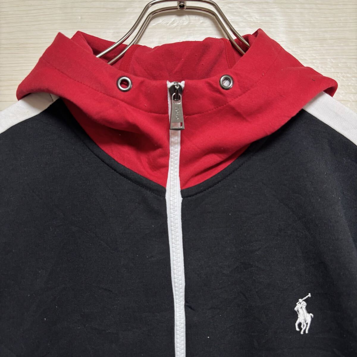 POLO RALPH LAUREN ラルフローレン ジップパーカー ジップアップ スウェット フーディー サイズM マルチカラー メンズ トップス(37)_画像3